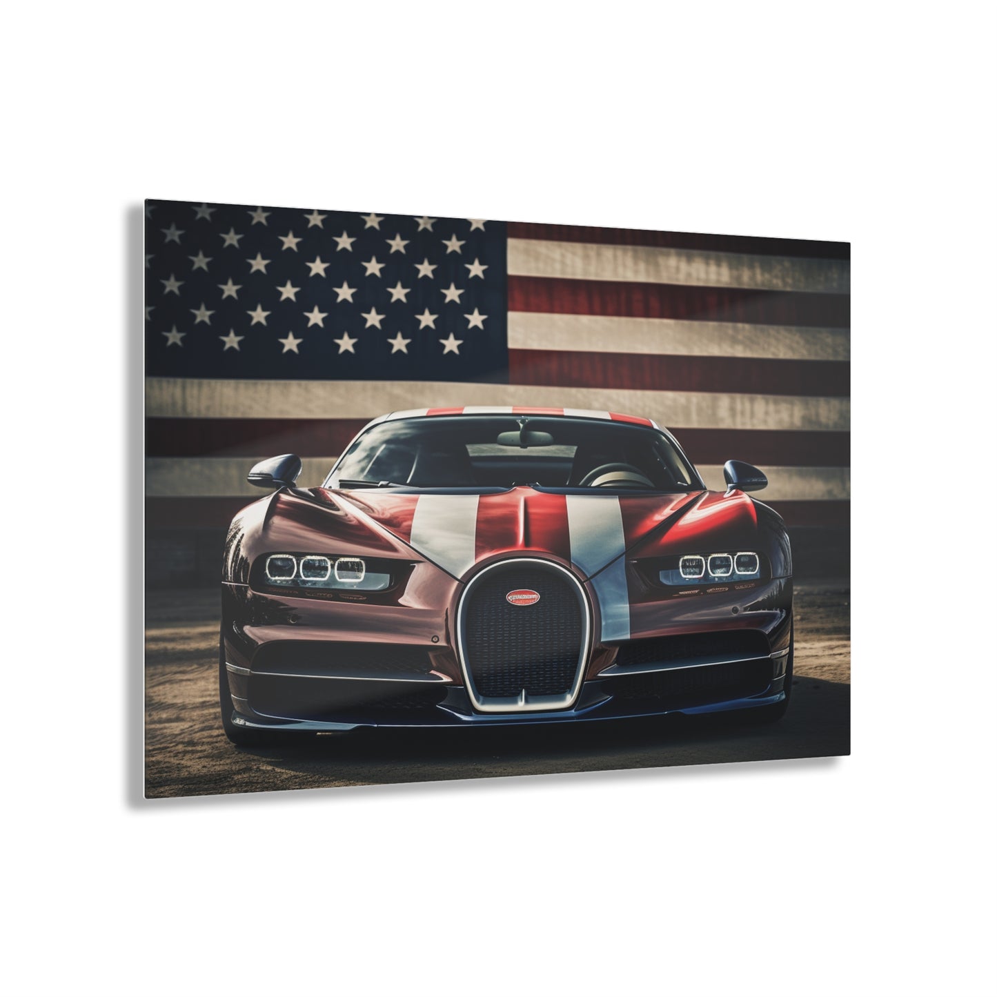 Acrylic Prints Bugatti Flag 1