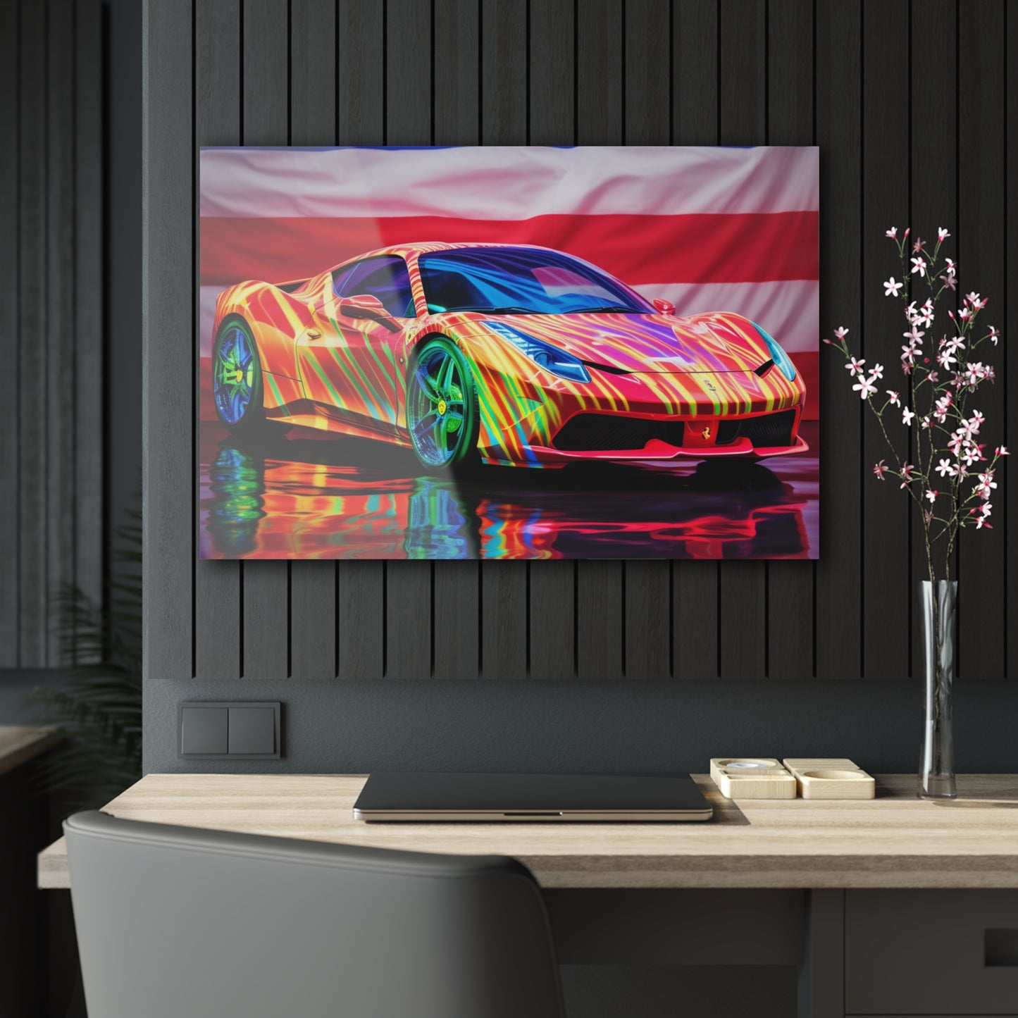 Acrylic Prints Hyper Colorfull Ferrari 4