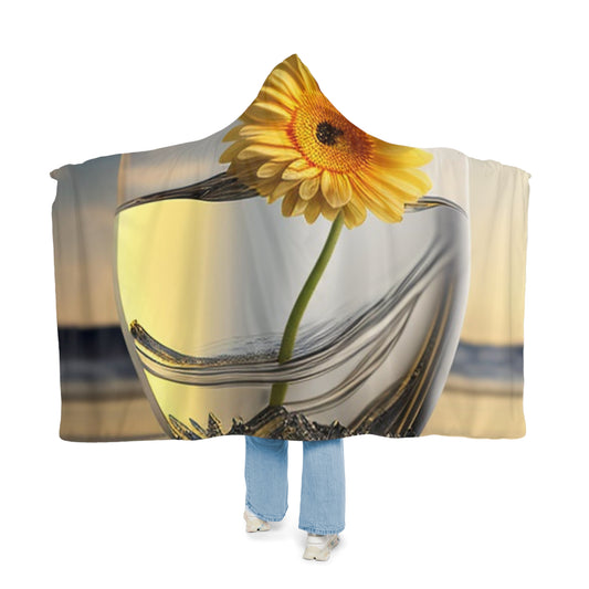 Snuggle Hooded Blanket yello Gerbera glass 1