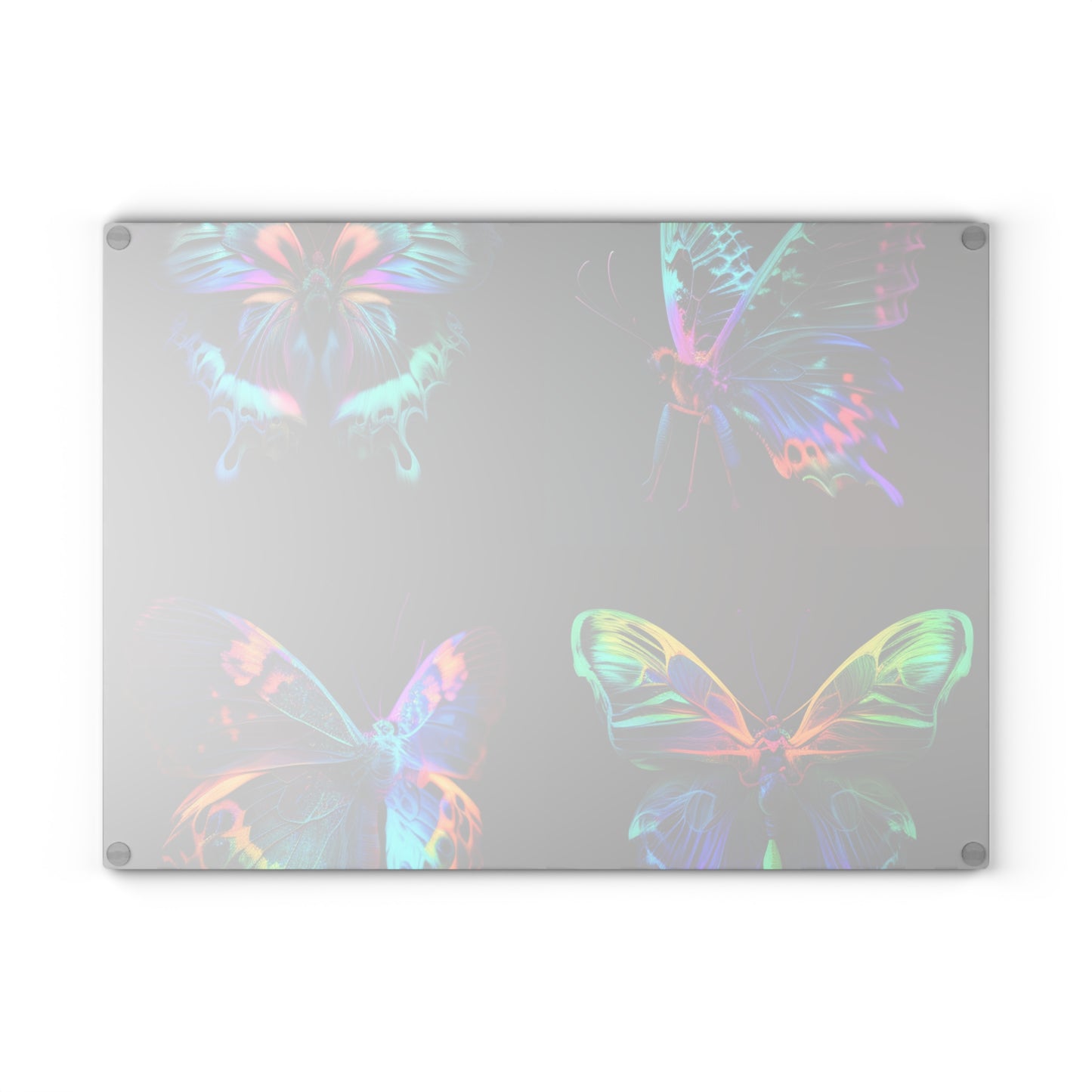 Glass Cutting Board Raw Hyper Color Butterfly 5