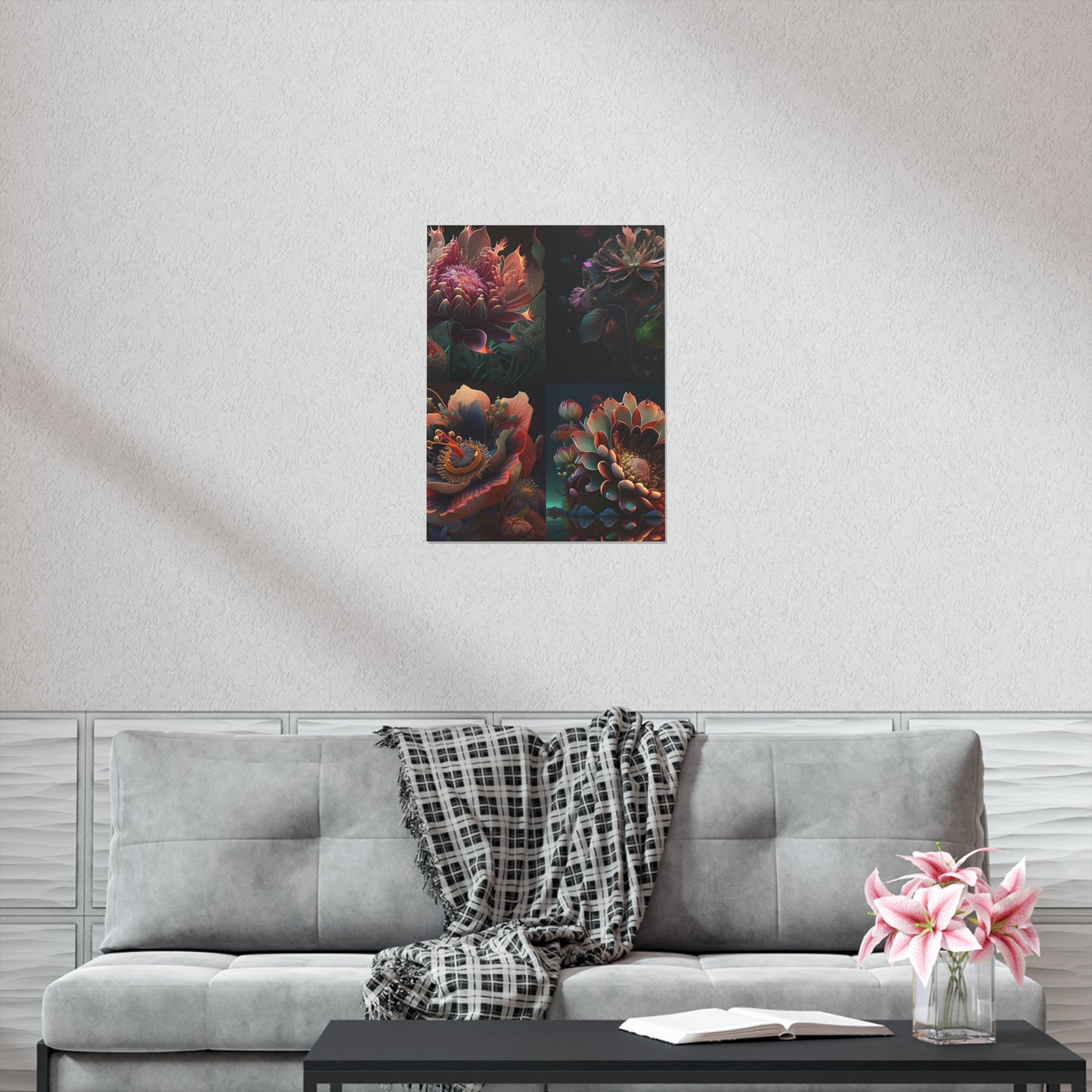 Premium Matte Vertical Posters Flower Arangment 5