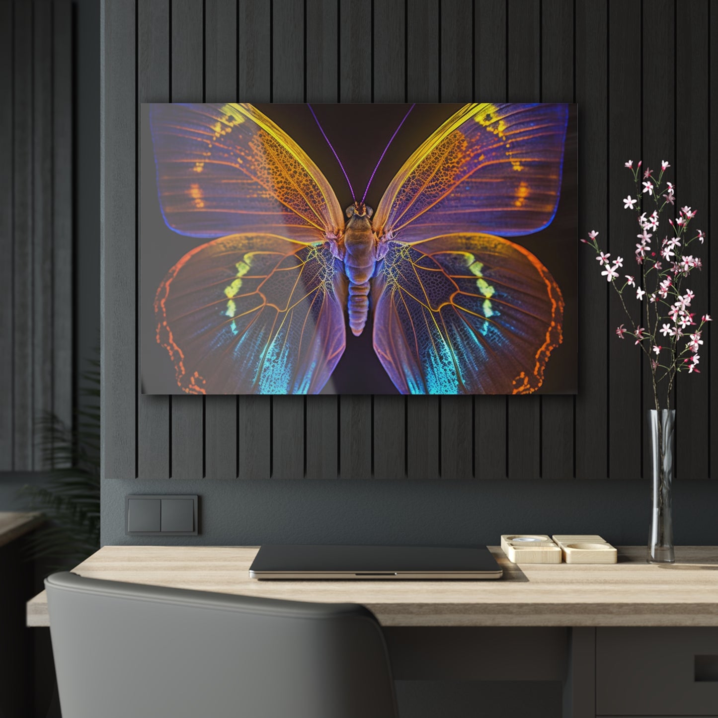 Acrylic Prints Neon Butterfly Flair 2