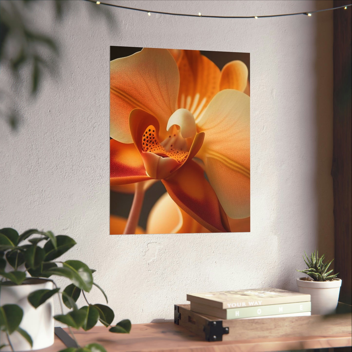 Premium Matte Vertical Posters Orange Orchid 3