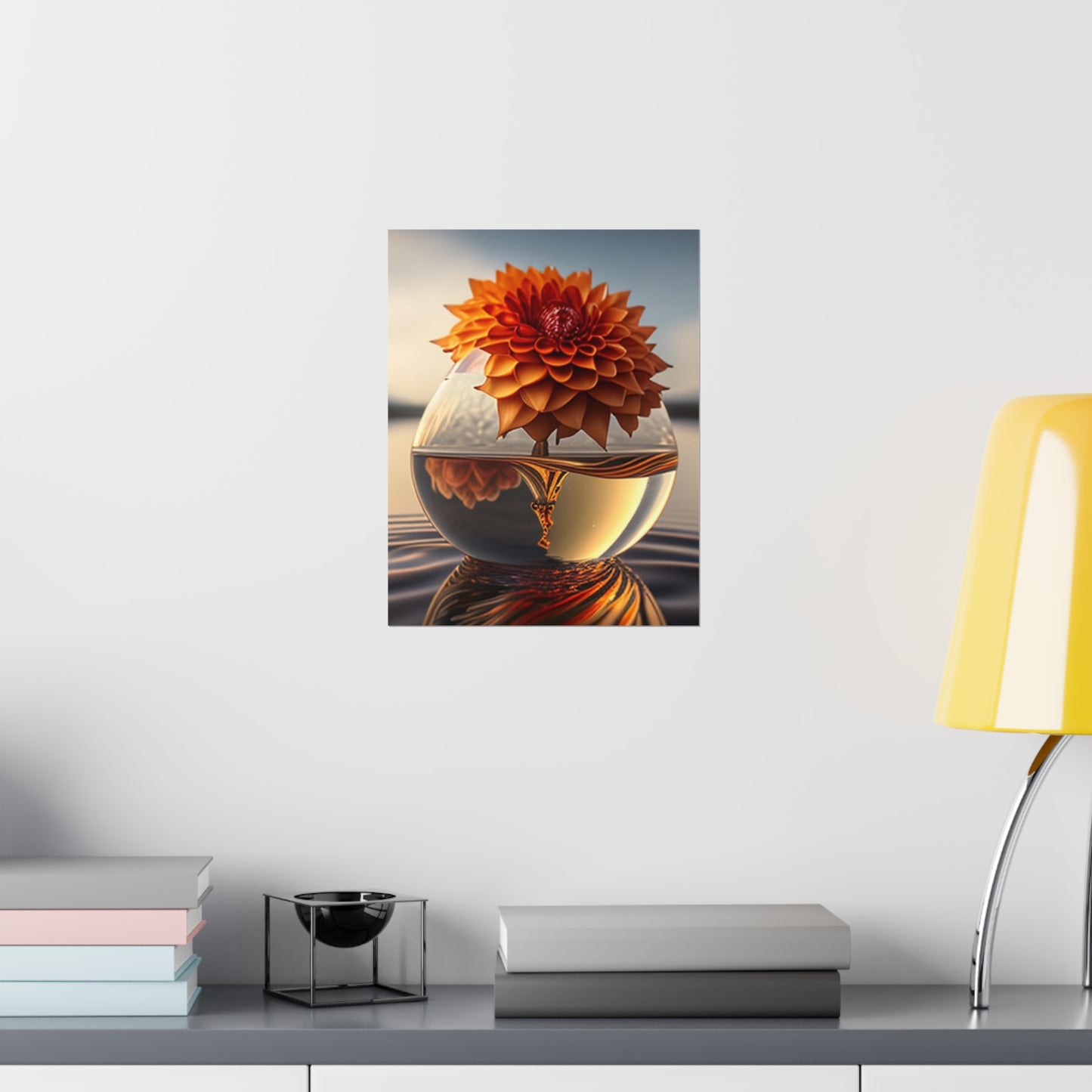 Premium Matte Vertical Posters Dahlia Orange 1