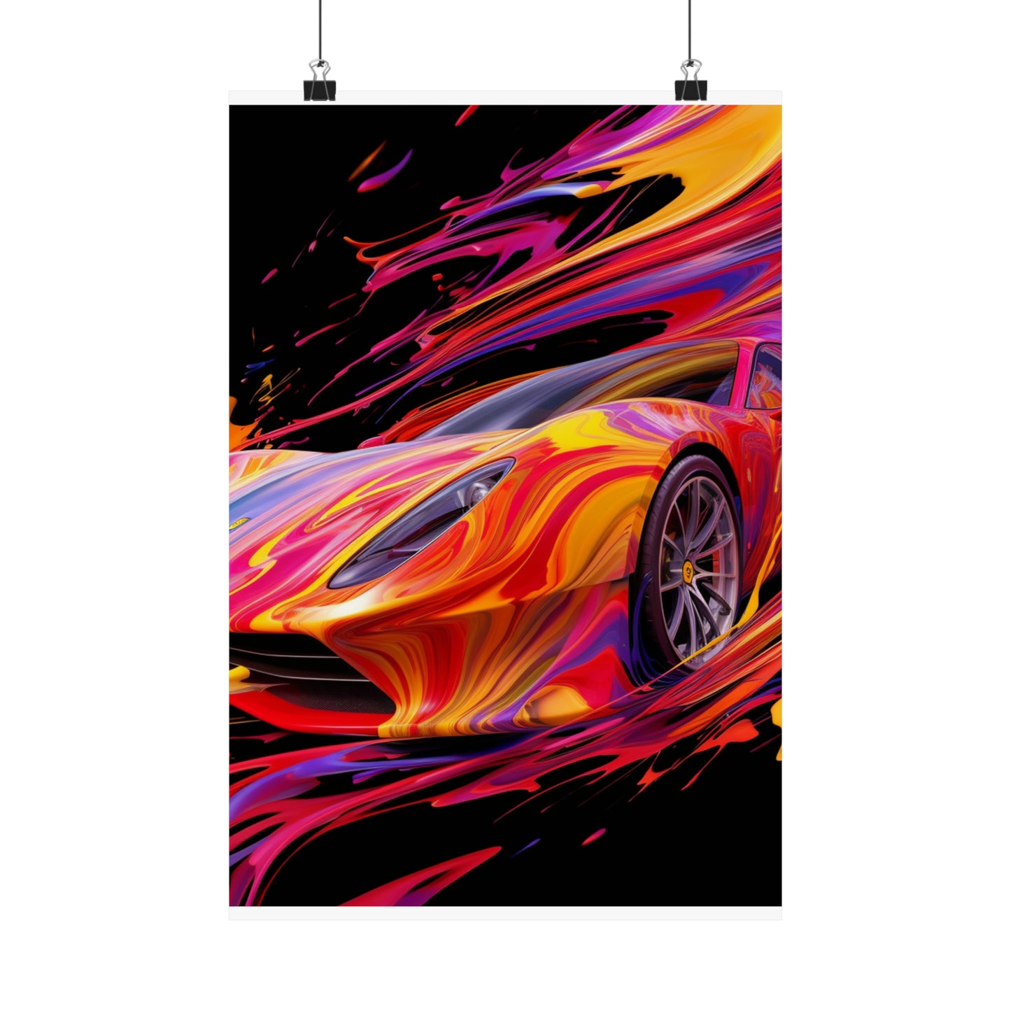 Premium Matte Vertical Posters Ferrari Water Fusion 2