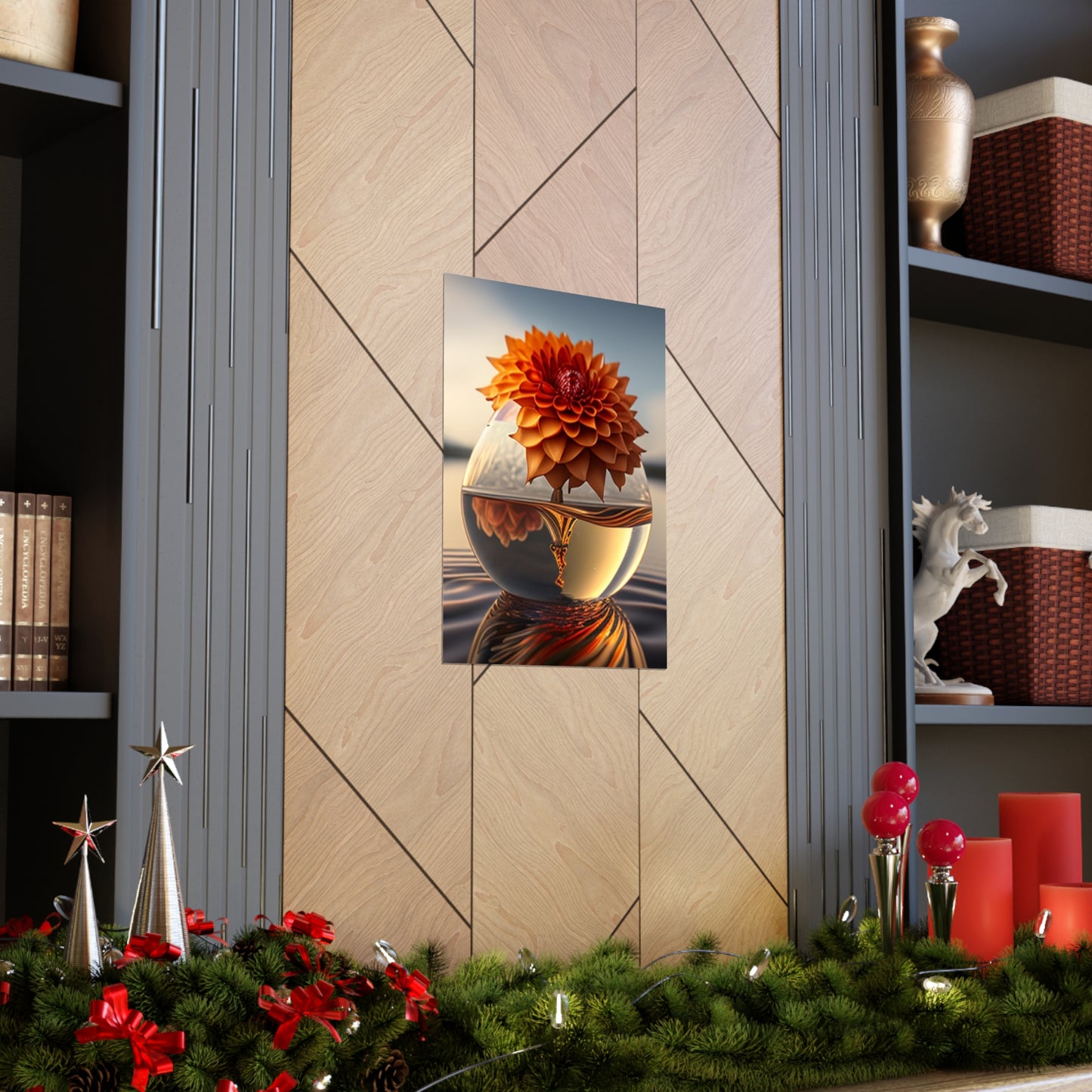 Premium Matte Vertical Posters Dahlia Orange 1