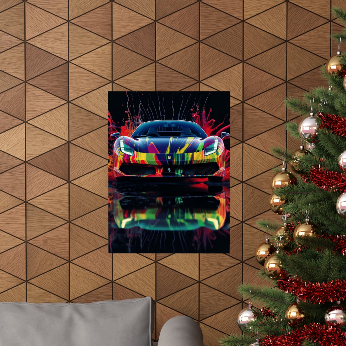 Premium Matte Vertical Posters Ferrari Fusion Water 1