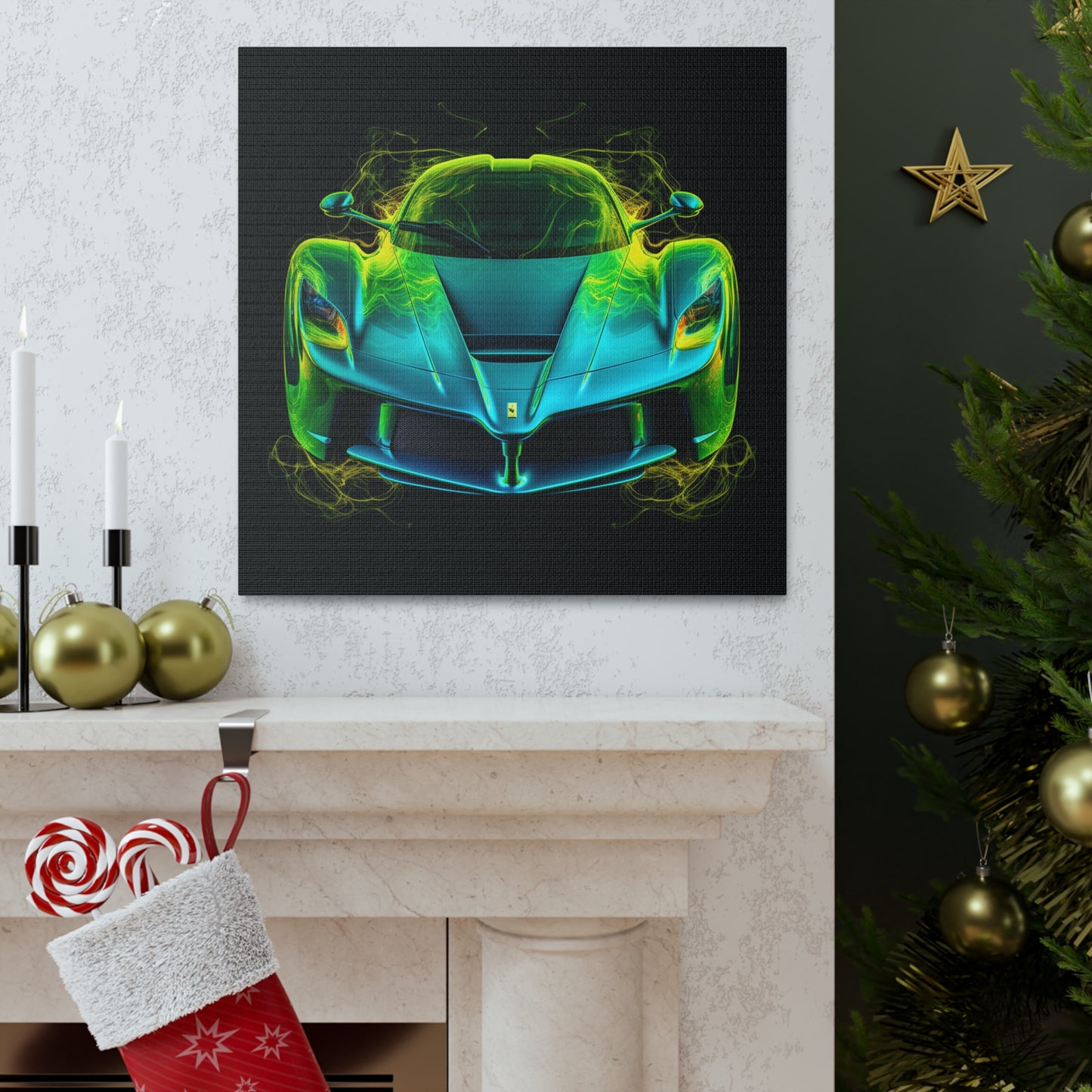 Canvas Gallery Wraps Ferrari Neon 2