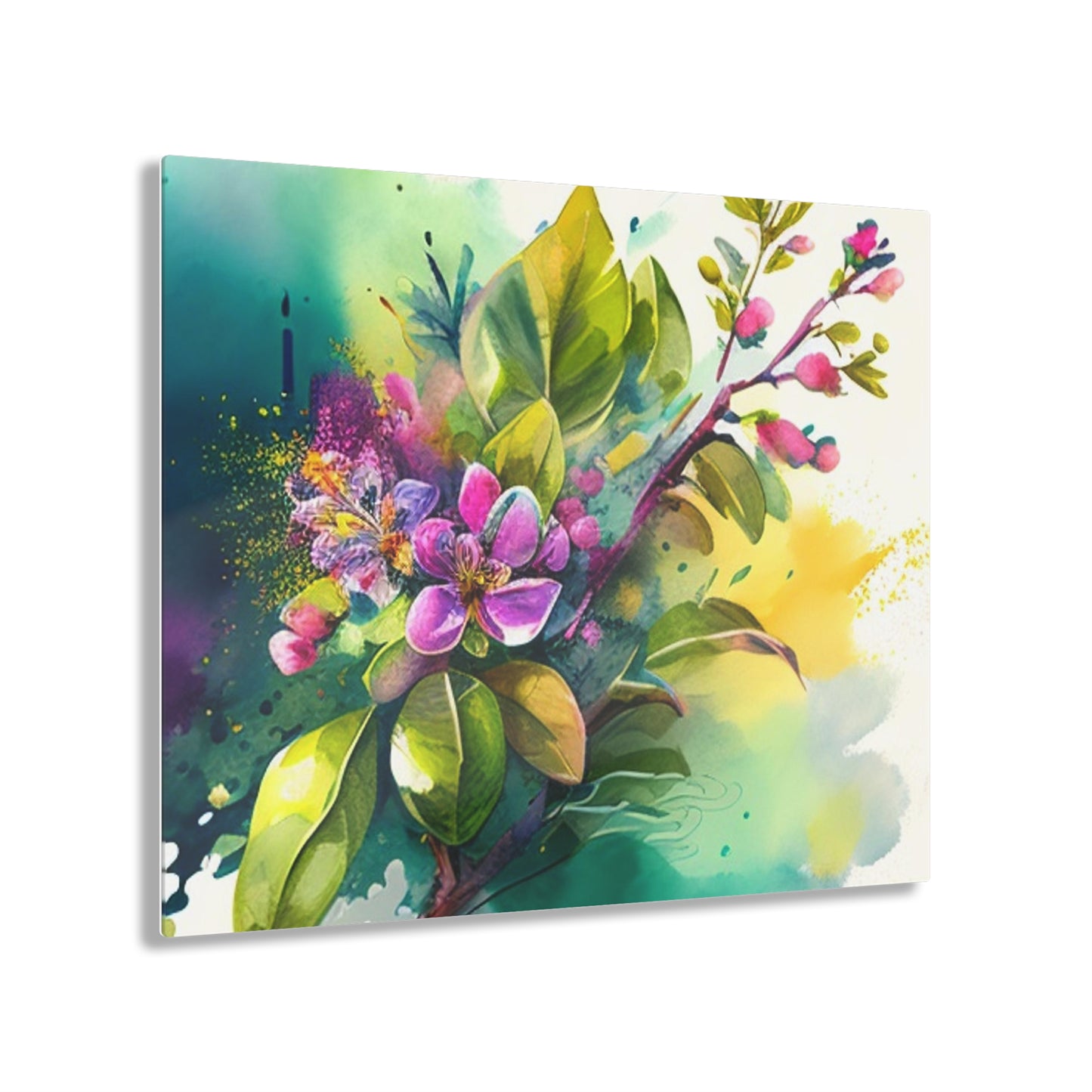 Acrylic Prints Mother Nature Bright Spring Colors Realistic Watercolor 1