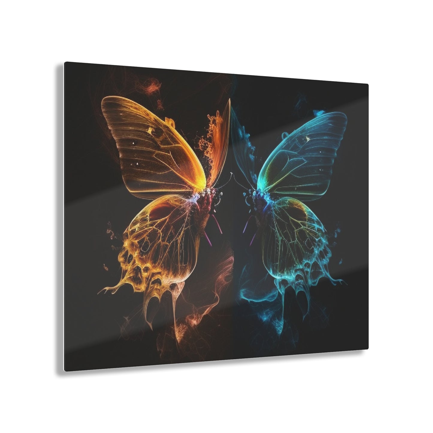 Acrylic Prints Kiss Neon Butterfly 1