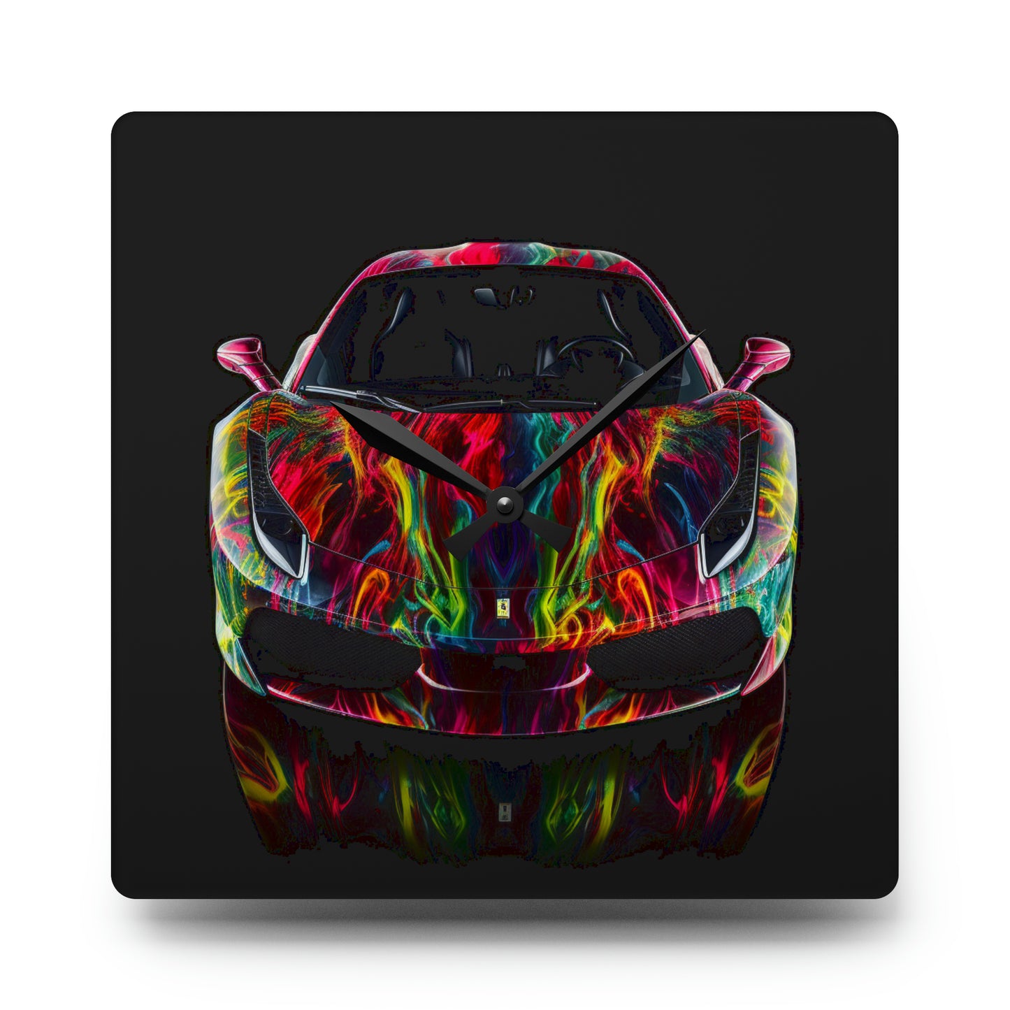 Acrylic Wall Clock Ferrari Color 1