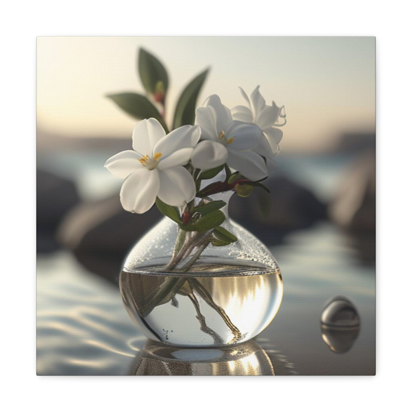Canvas Gallery Wraps Jasmine glass vase 1