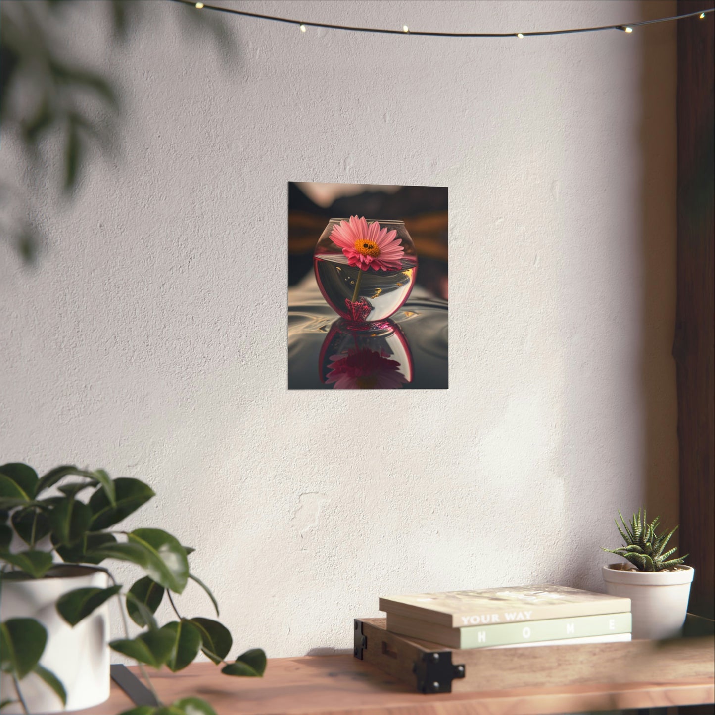 Premium Matte Vertical Posters Pink Daisy 1