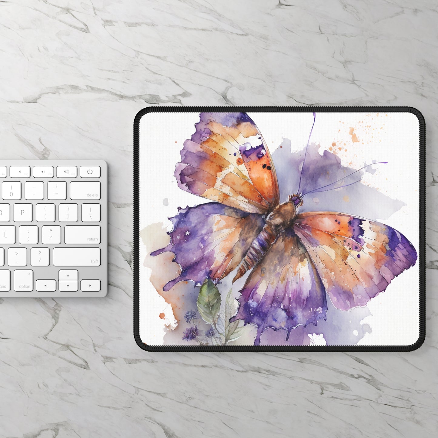 Gaming Mouse Pad  MerlinRose Watercolor Butterfly 1