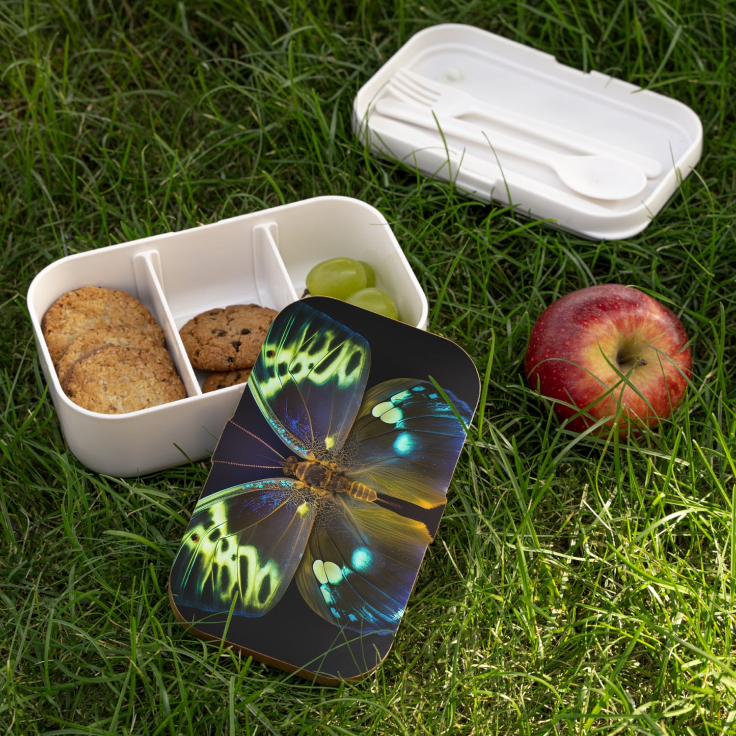 Bento Lunch Box Neon Hue Butterfly 1