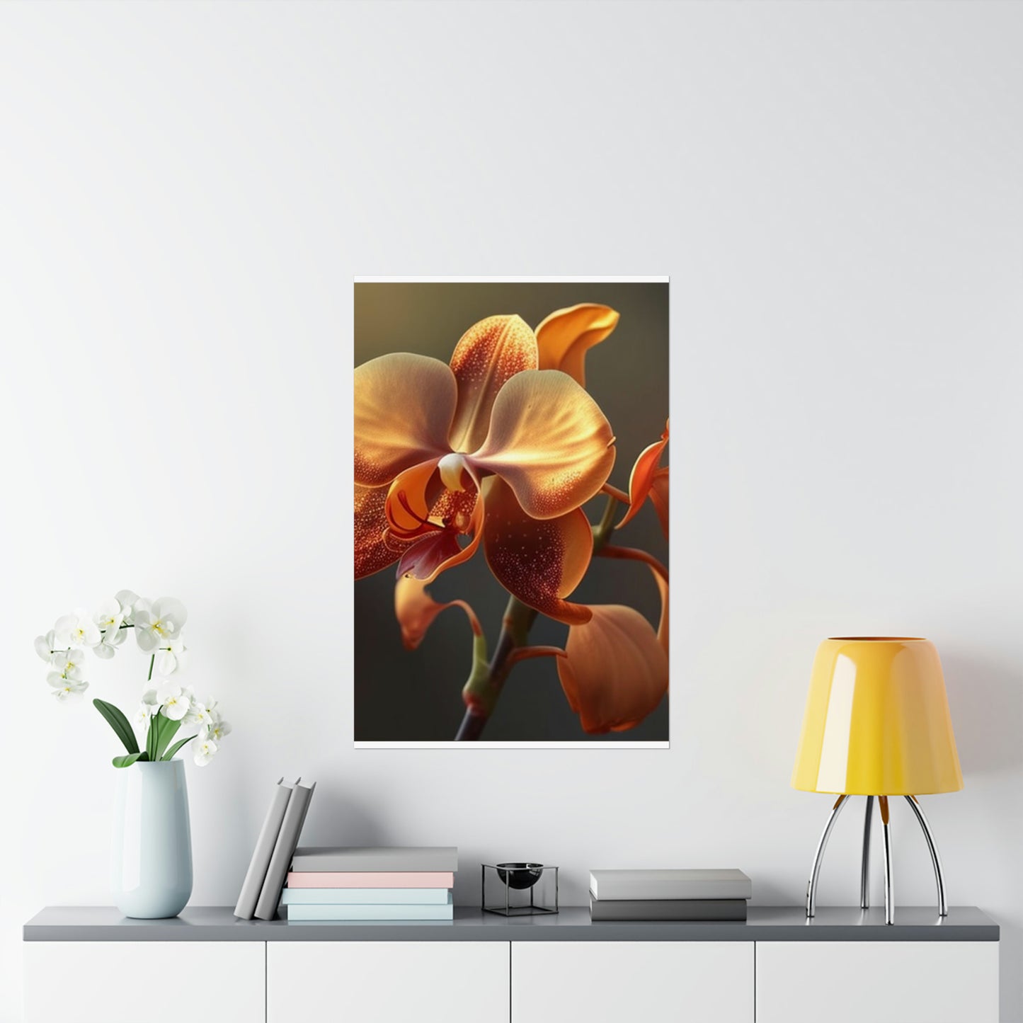 Premium Matte Vertical Posters Orange Orchid 1