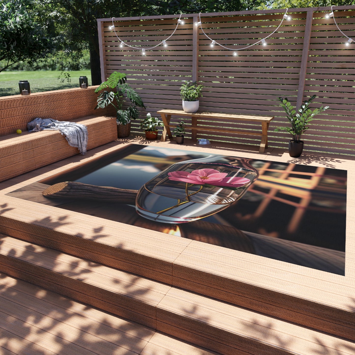 Outdoor Rug  Pink Magnolia 4