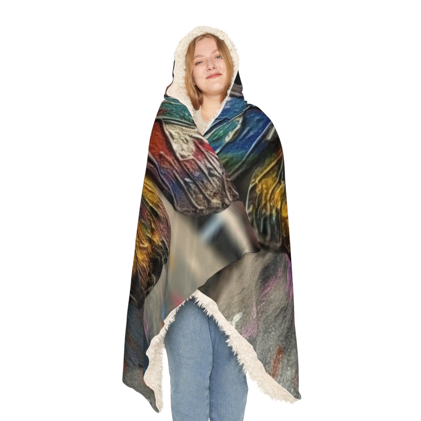 Snuggle Hooded Blanket Liquid Street Butterfly 3