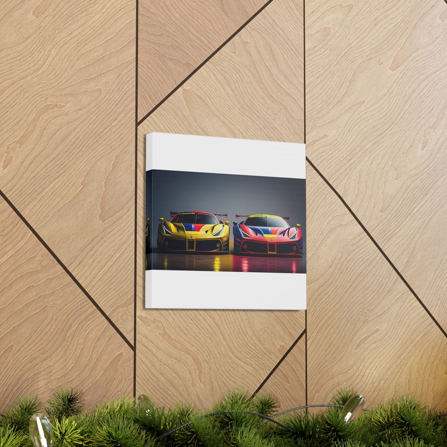 Canvas Gallery Wraps Ferrari Red Blue 1