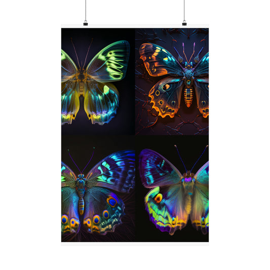 Premium Matte Vertical Posters Neon Hue Butterfly 5