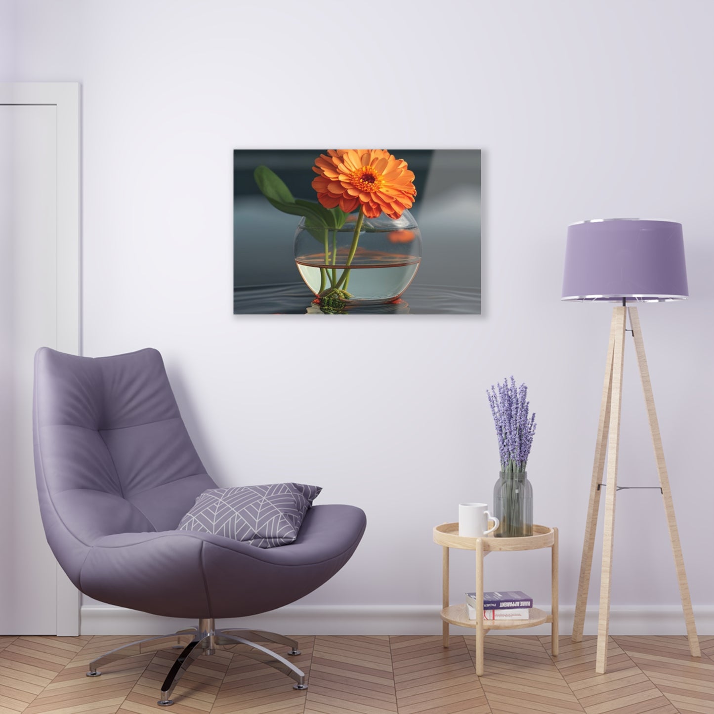 Acrylic Prints Orange Zinnia 2