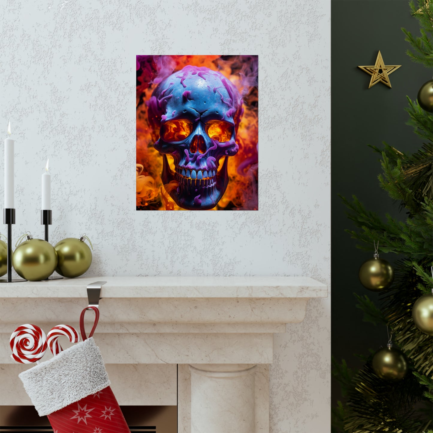 Premium Matte Vertical Posters Macro Skull 3