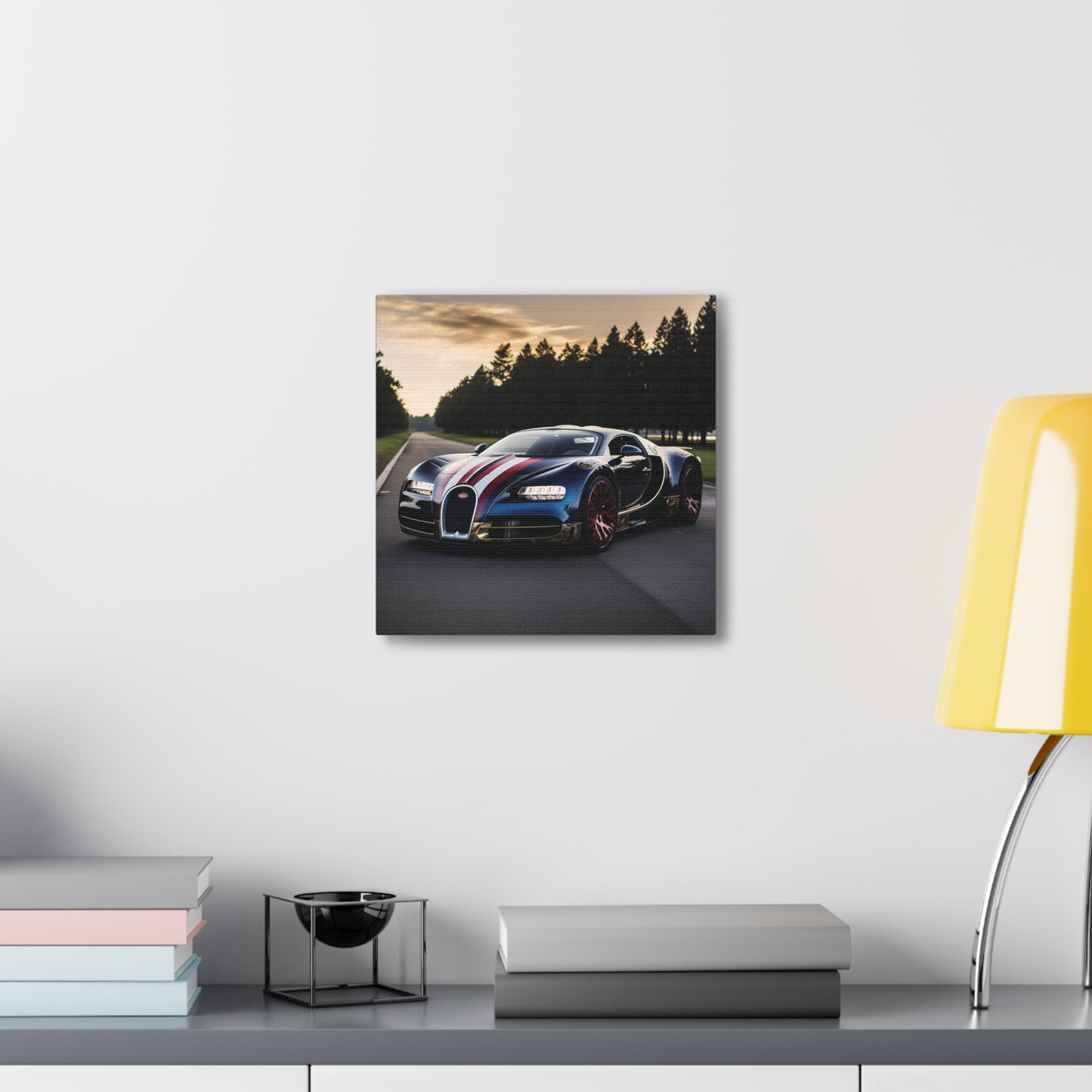 Canvas Gallery Wraps Bugatti Flag American 1