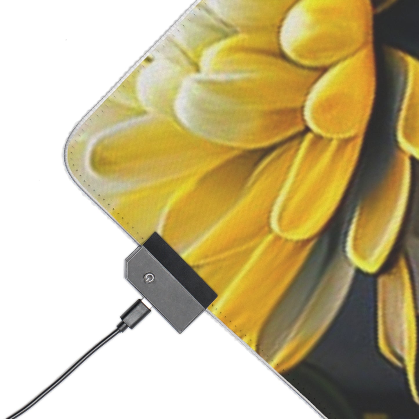 LED Gaming Mouse Pad Yellow Hermosas Flores Amarillas 2