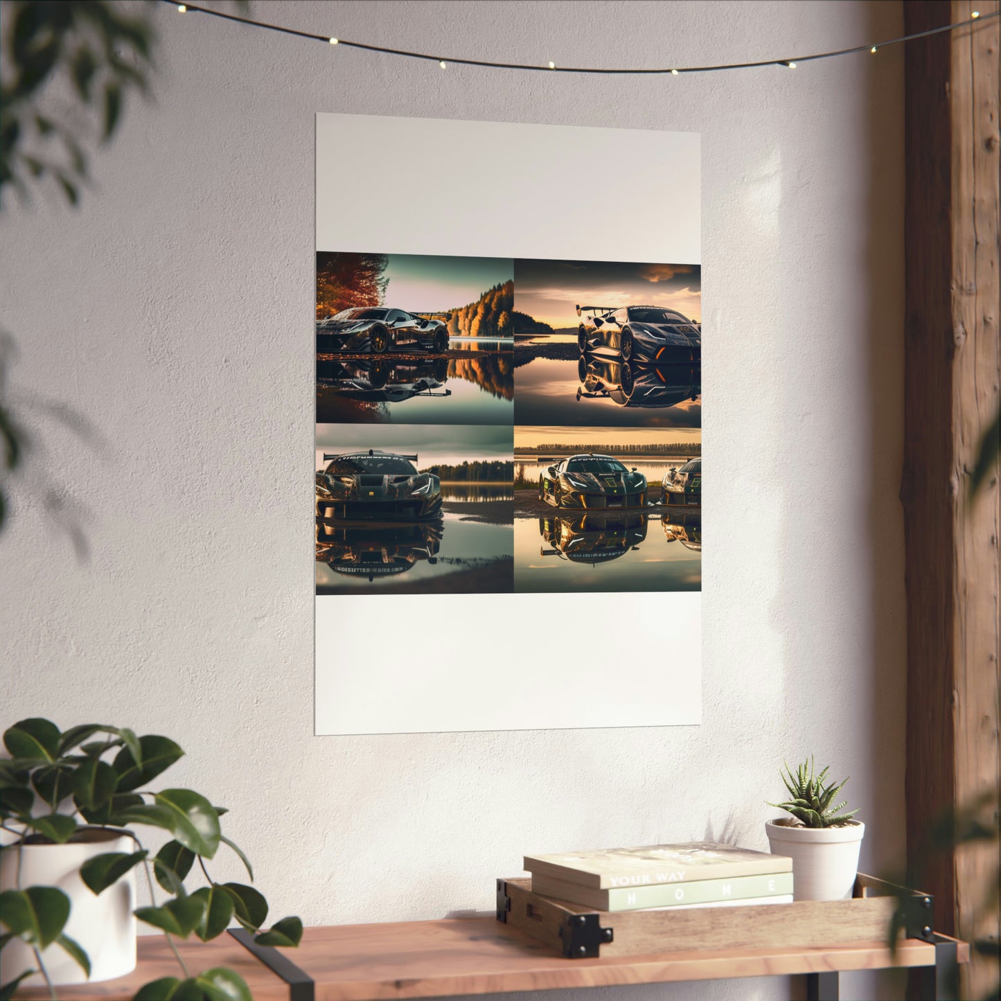 Premium Matte Vertical Posters Ferrari Lake 5