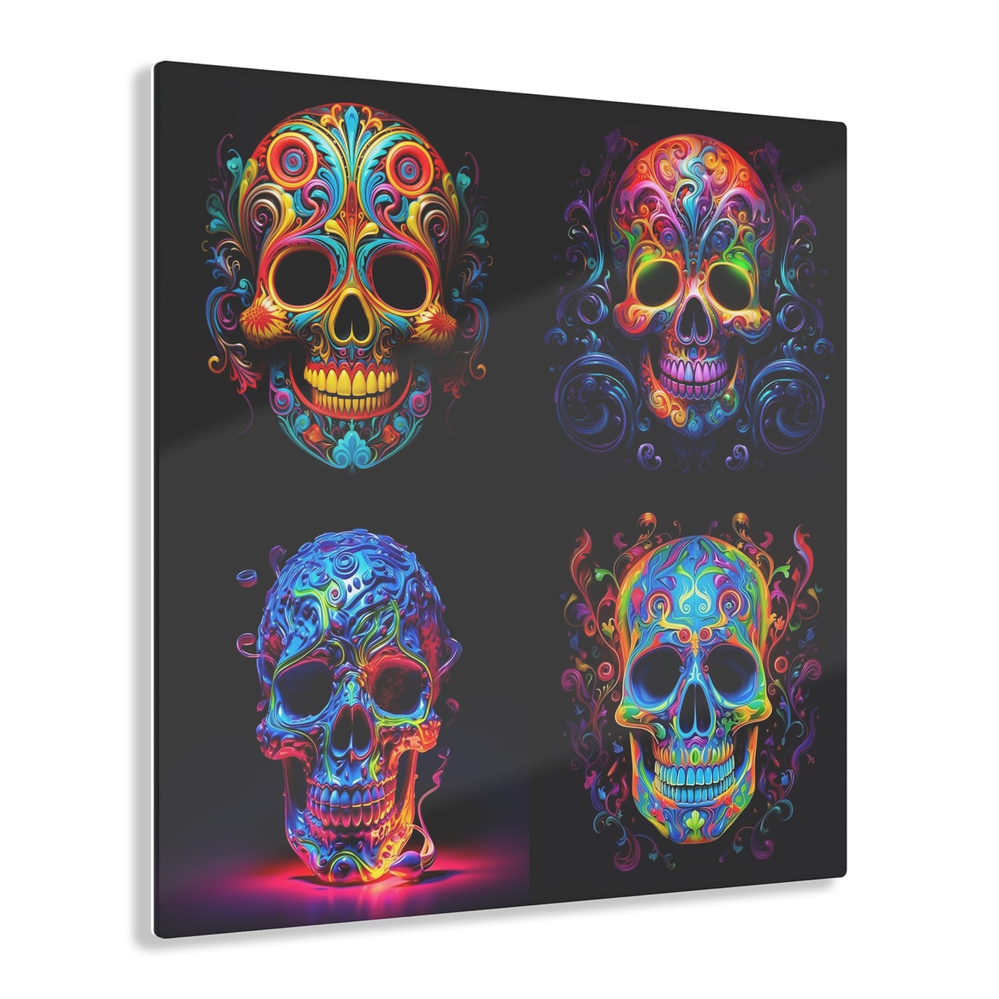 Acrylic Prints Macro Skull Color 5