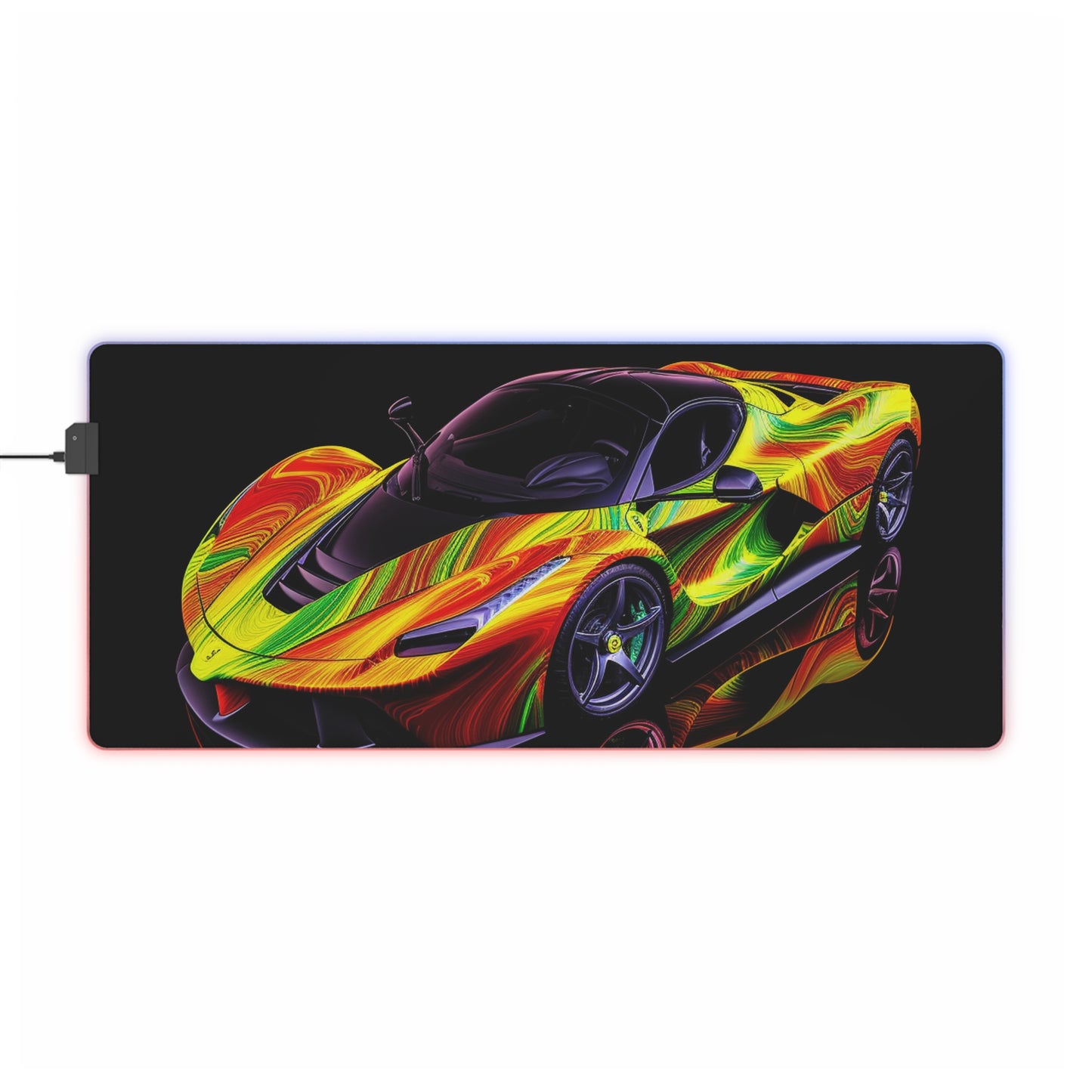 LED Gaming Mouse Pad Ferrari Neon 4