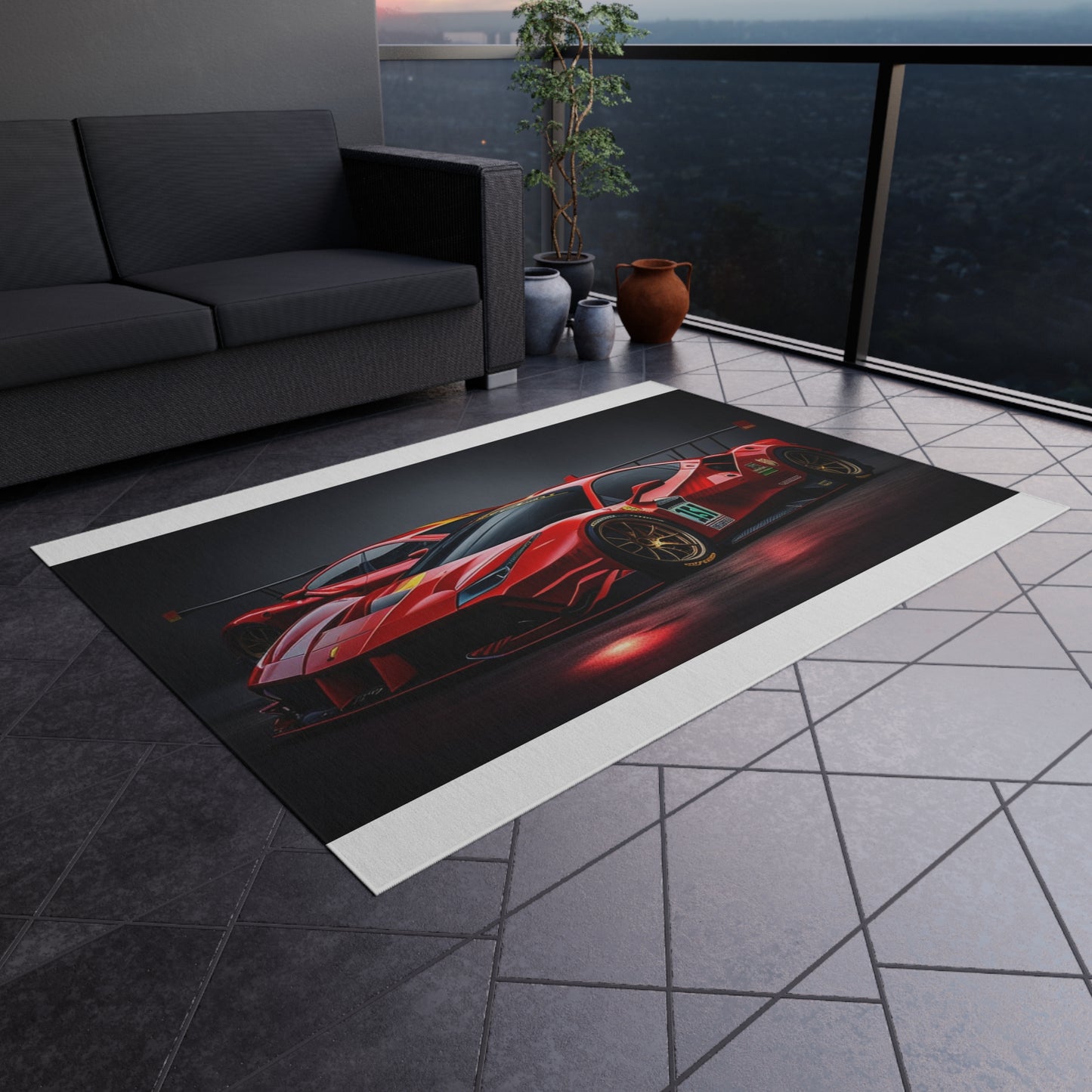 Outdoor Rug  Ferrari Red 2