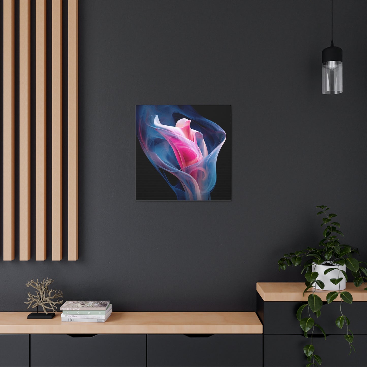 Canvas Gallery Wraps Pink & Blue Tulip Rose 3