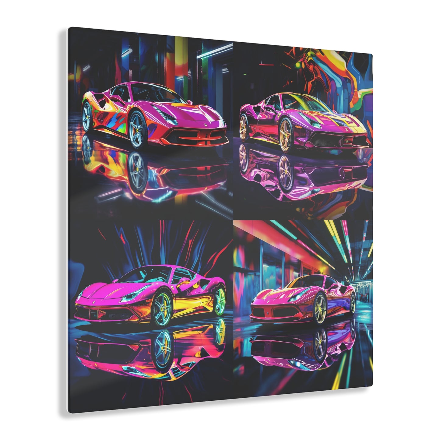 Acrylic Prints Pink Macro Ferrari 5