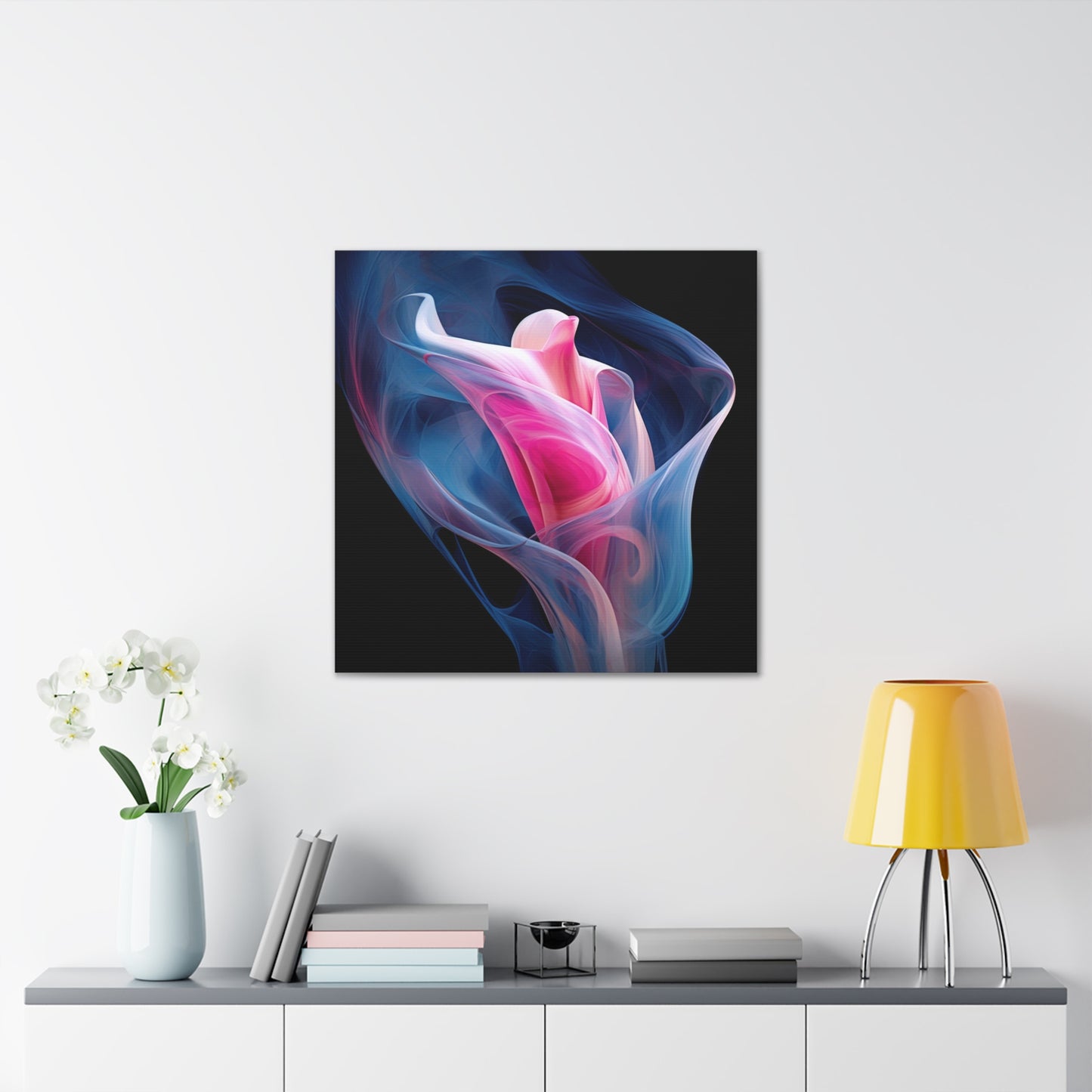 Canvas Gallery Wraps Pink & Blue Tulip Rose 3