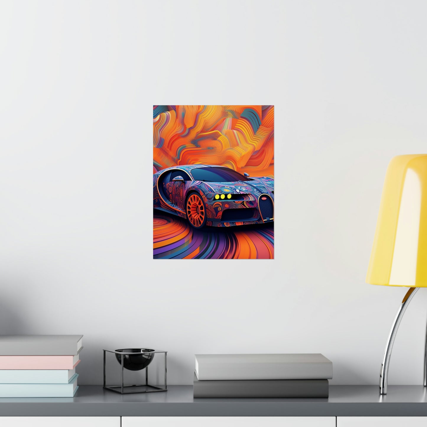 Premium Matte Vertical Posters Bugatti Abstract Concept 4