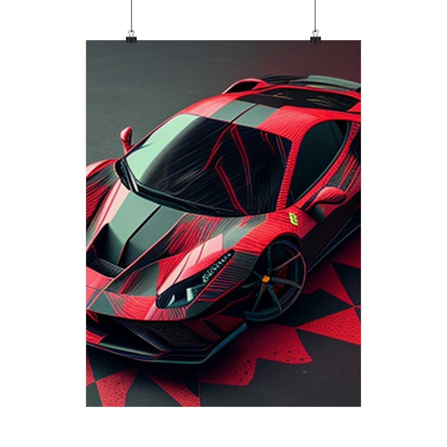 Premium Matte Vertical Posters Ferrari Hyper 2