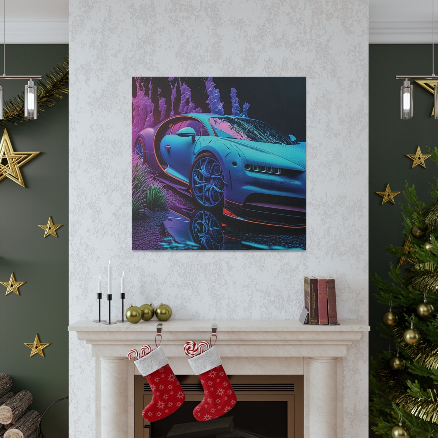 Canvas Gallery Wraps Bugatti Neon Chiron 2