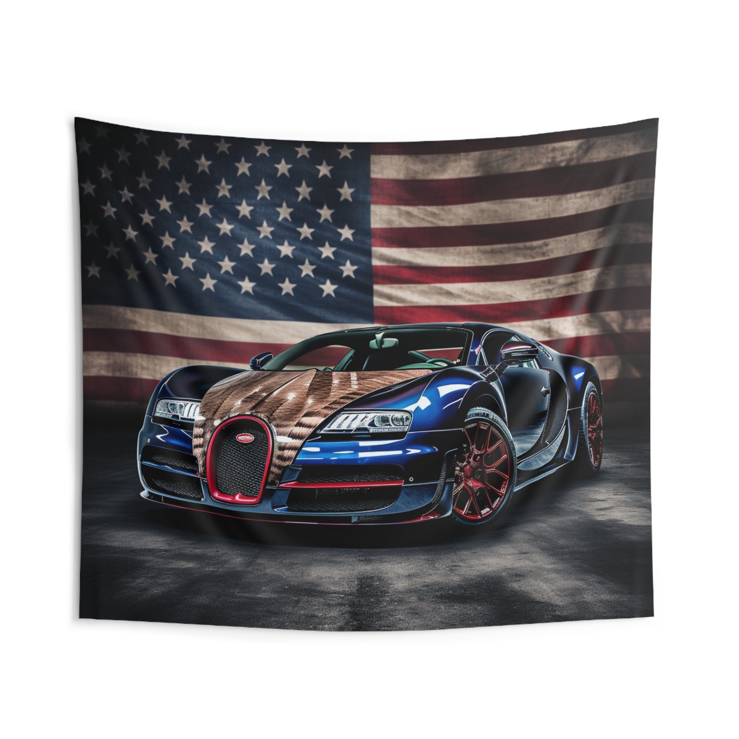 Indoor Wall Tapestries Bugatti American Flag 4