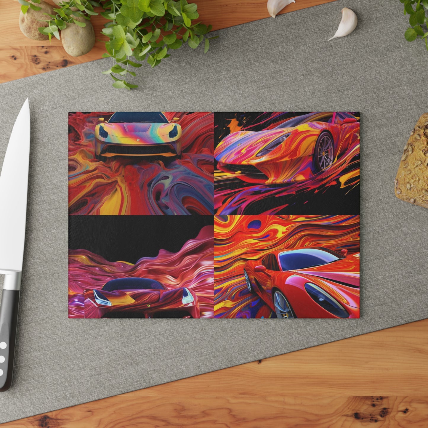 Glass Cutting Board Ferrari Water Fusion 5