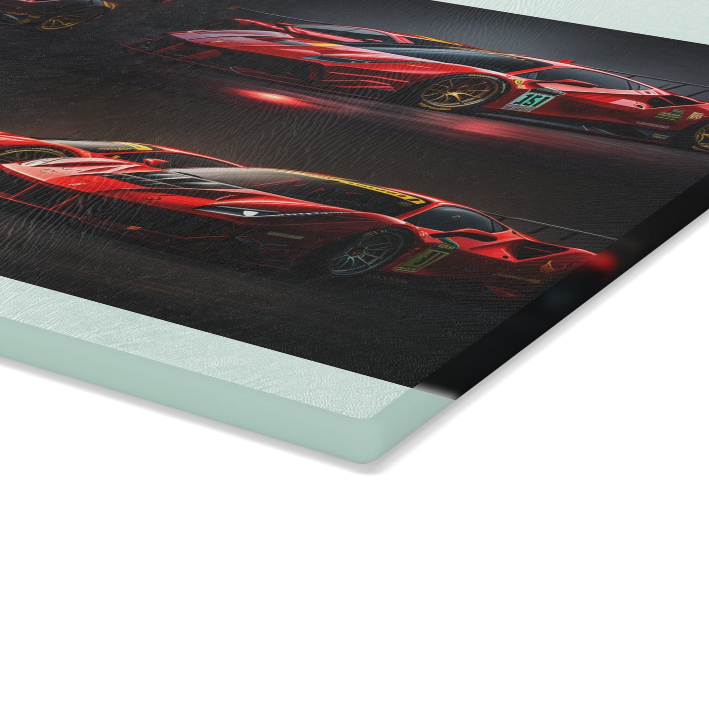 Glass Cutting Board Ferrari Red 5