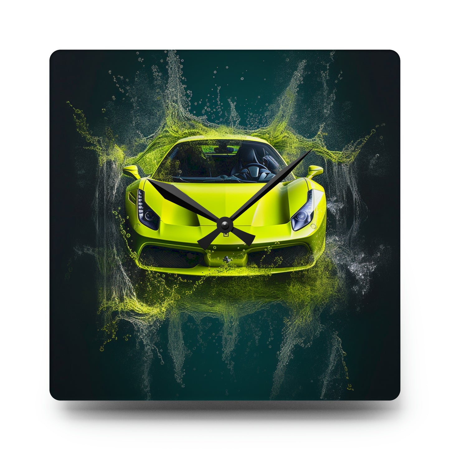 Acrylic Wall Clock Farrari Water 4