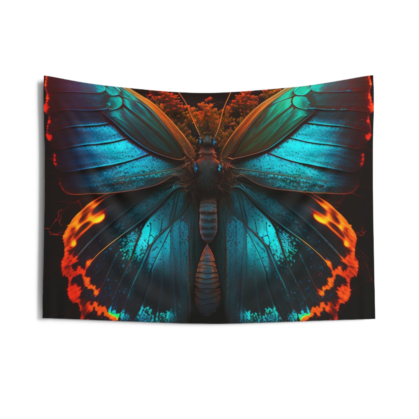 Indoor Wall Tapestries Neon Butterfly Flair 3