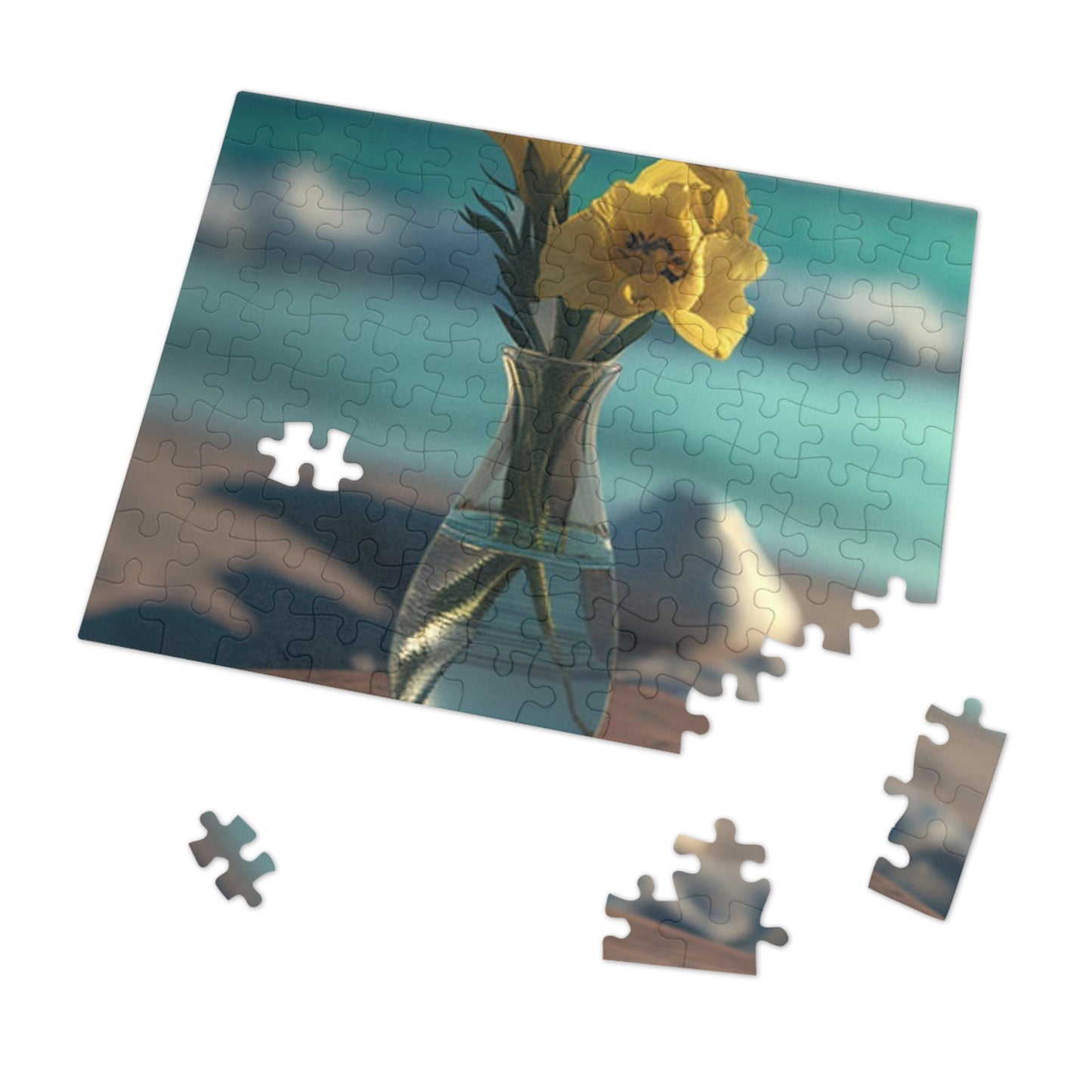 Jigsaw Puzzle (30, 110, 252, 500,1000-Piece) Yellow Gladiolus glass 4