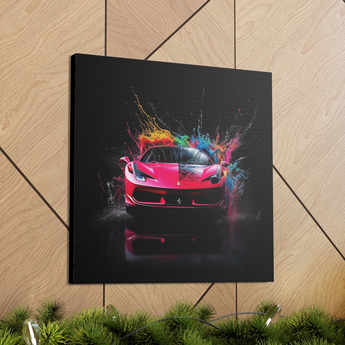 Canvas Gallery Wraps Ferrari Water Splash 2