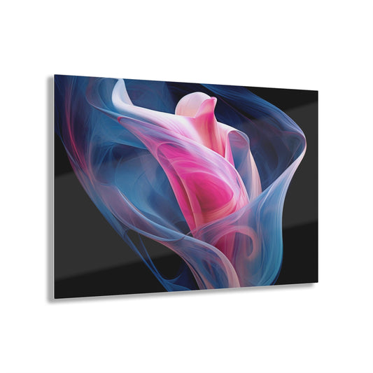 Acrylic Prints Pink & Blue Tulip Rose 3