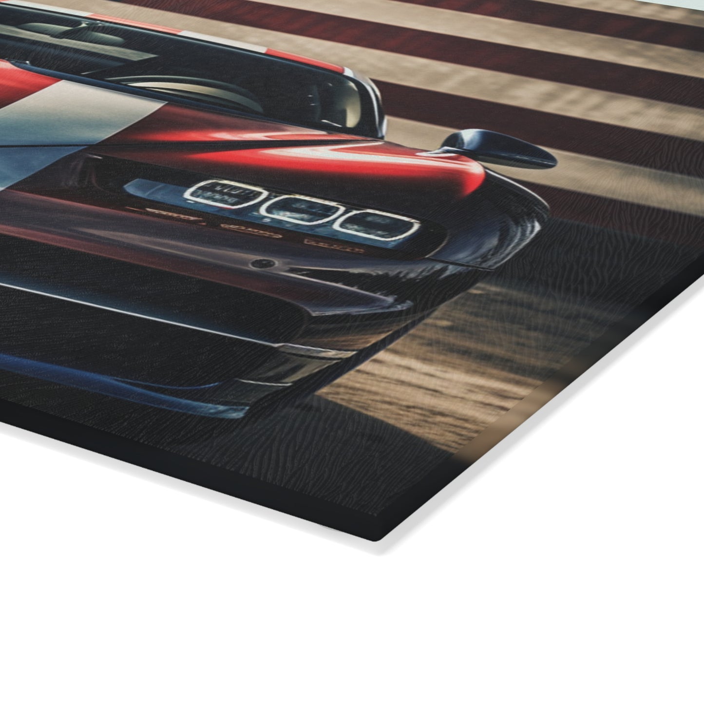 Glass Cutting Board Bugatti Flag 1