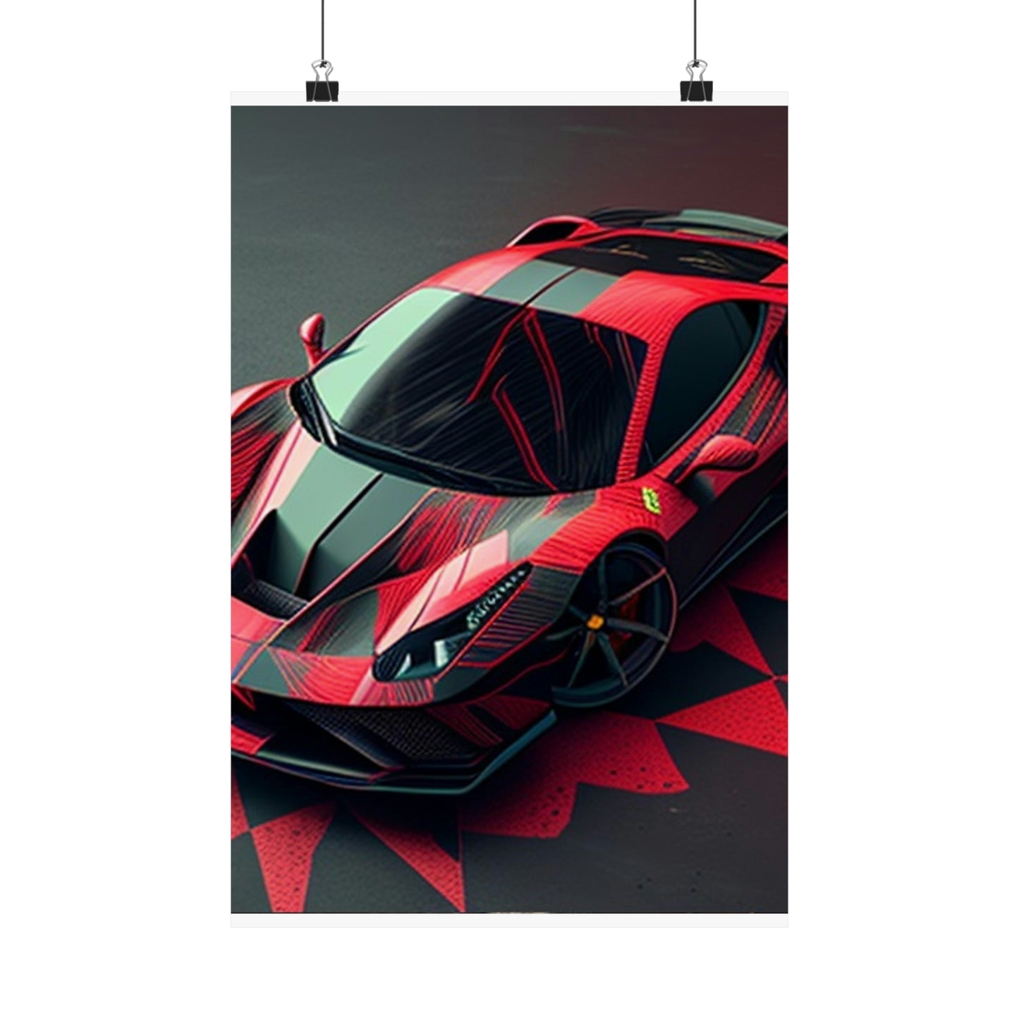 Premium Matte Vertical Posters Ferrari Hyper 2