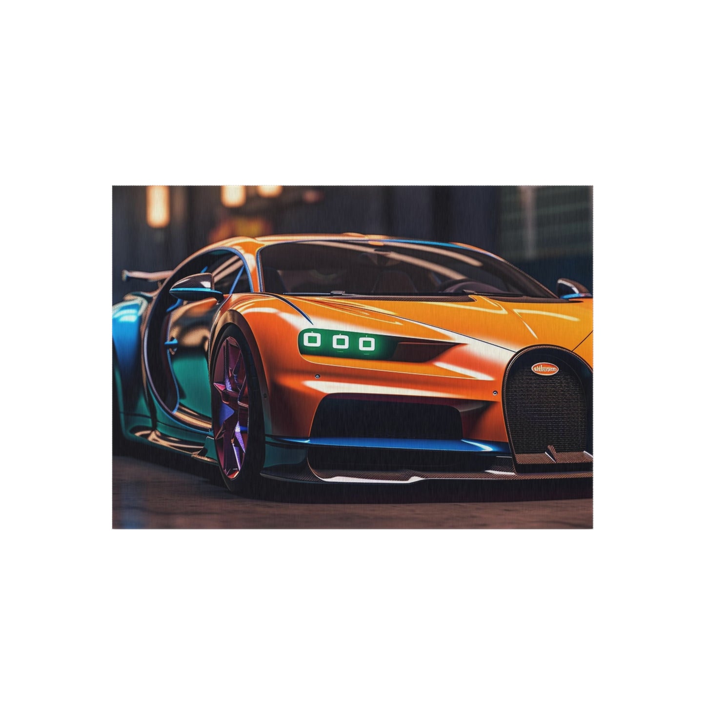 Outdoor Rug  Hyper Bugatti Neon Chiron 1