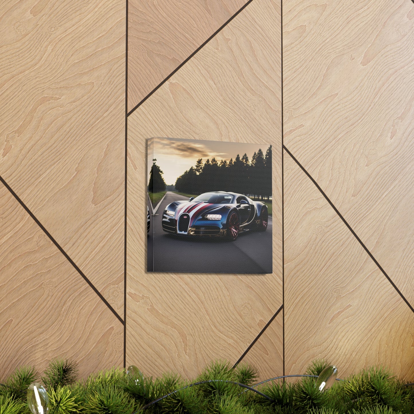 Canvas Gallery Wraps Bugatti Flag American 1